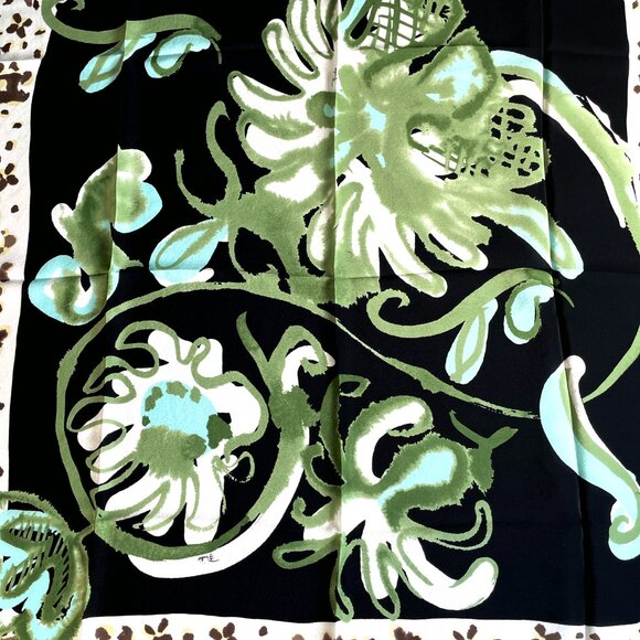 Emilio Pucci Silk Square Scarf – Vintage Botanical Print - Picture 2 of 15